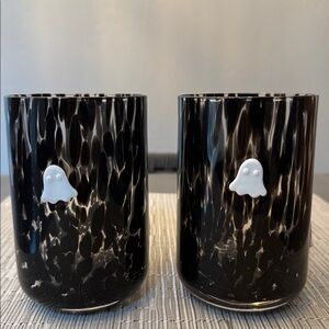 Halloween Way To Celebrate 16 fl oz Glass Ghosts Charm Drinking Glass Set.